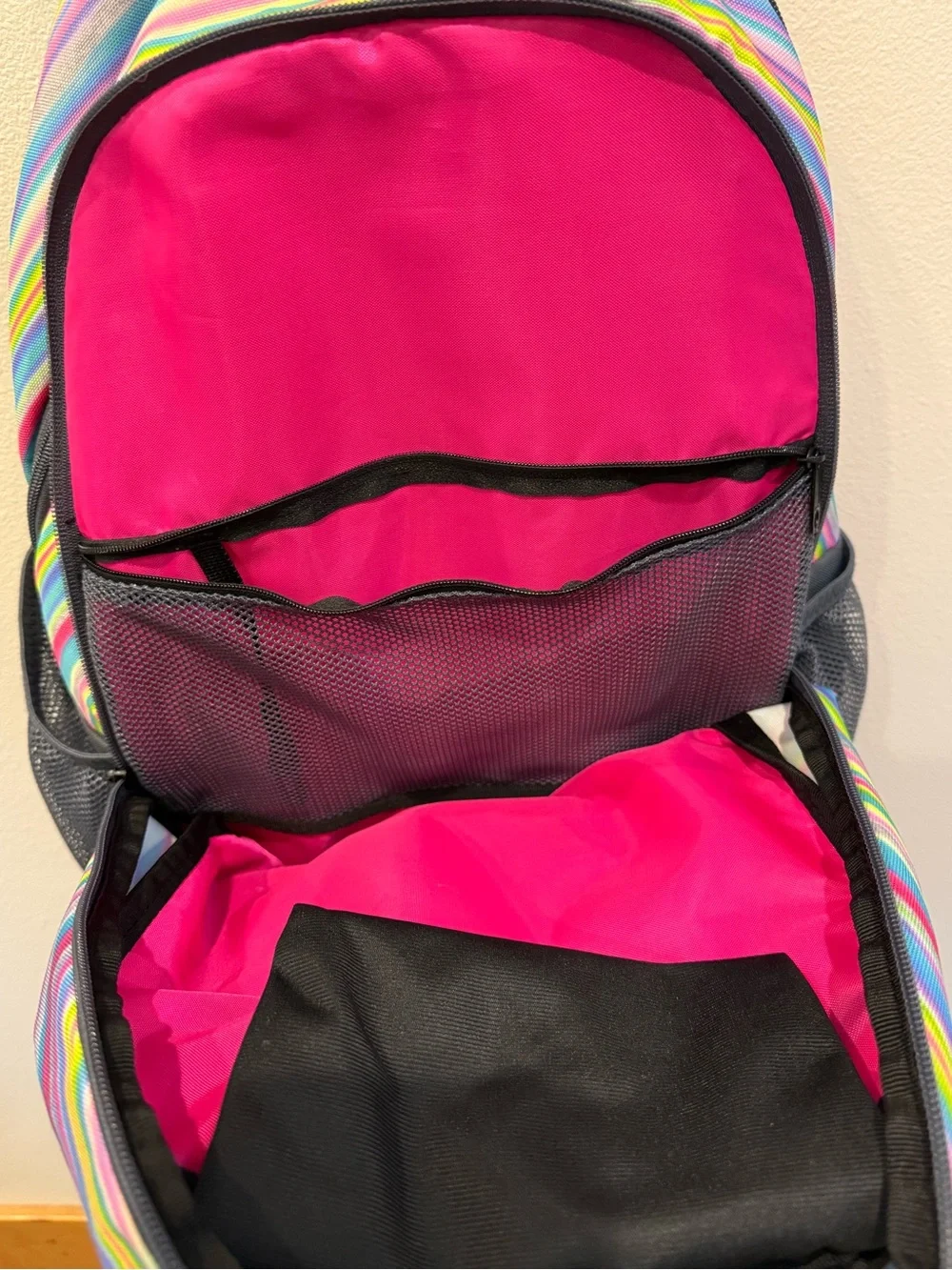 adidas Rainbow Stripe Backpack in Gray Accents - Picture 5 of 7